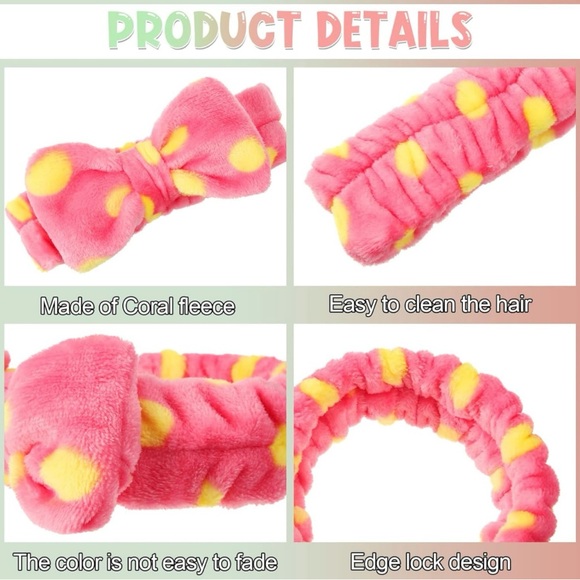 Spa Headband w/ Bow (2 headbands) - Picture 2 of 6